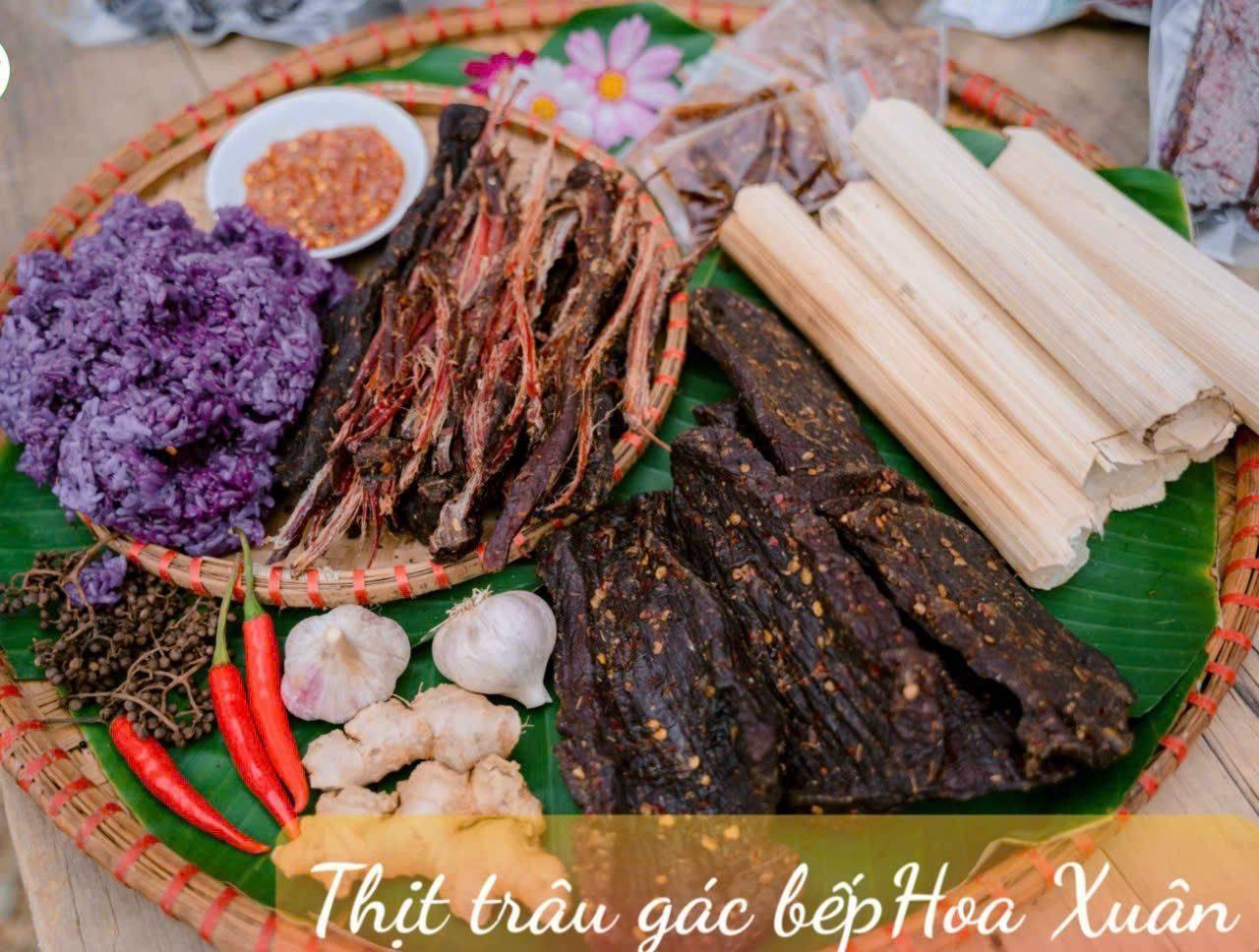 Thịt trâu gác bếp Hoa Xuân