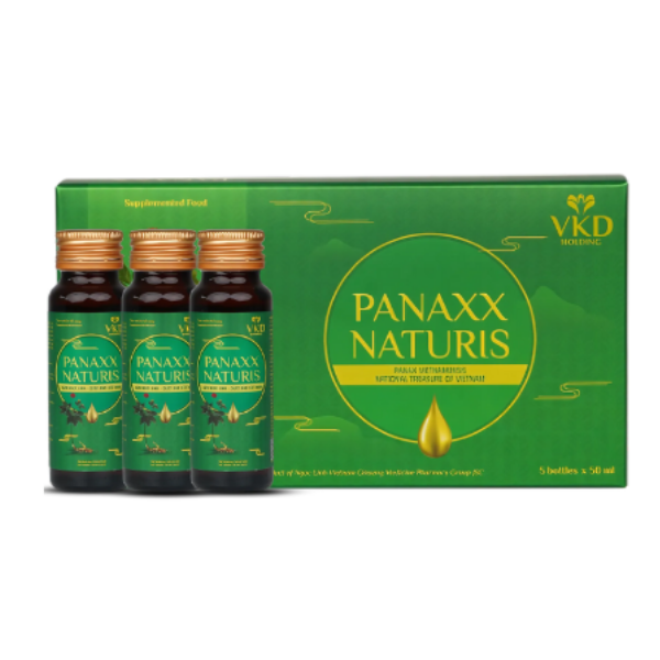 Giải Độc Gan PanaxX Naturis – Hỗ Trợ Giải Rượu, Bảo Vệ Gan Từ Sâm Ngọc Linh Và Thảo Dược Tự Nhiên, Hộp 5 Chai x 50ml
