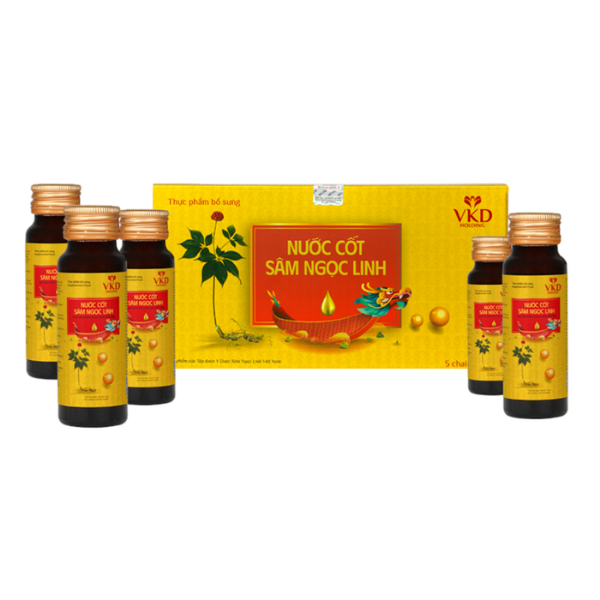Nước Cốt Sâm Ngọc Linh VKD – Tinh Chất Sâm Ngọc Linh Bồi Bổ Sức Khỏe, Tăng Cường Sinh Lực Hộp 5 Chai/ 50ml