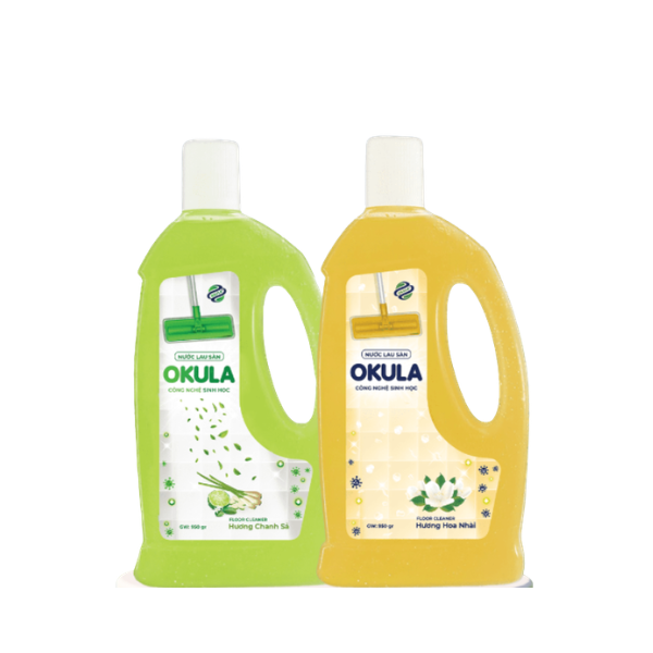 Nước lau sàn OKULA Hương Chanh Sả, dung tích 950 gram, lau sạch bụi bẩn, khử mùi hiệu quả