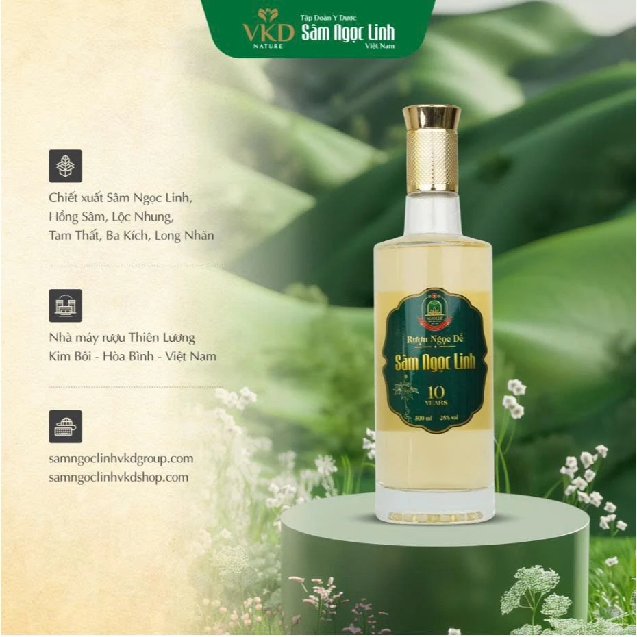 Rượu Ngọc Đế Sâm Ngọc Linh 10 năm
