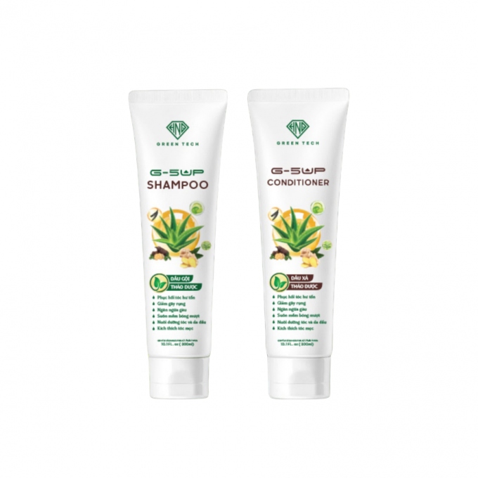 Cặp Đôi Dầu Gội Xả Thảo Dược Green Tech – Làm Sạch Tóc, Giúp Tóc Mềm Mượt, Hương Thảo Dược Dịu Nhẹ