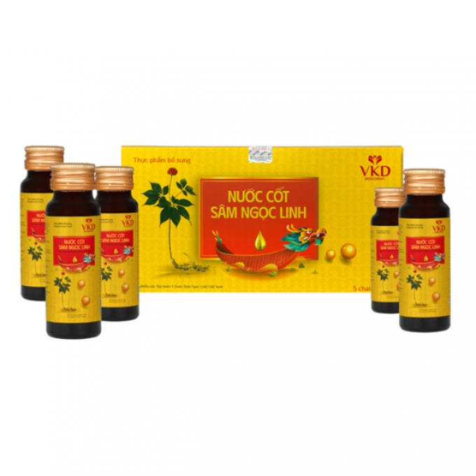 Nước Cốt Sâm Ngọc Linh VKD – Tinh Chất Sâm Ngọc Linh Bồi Bổ Sức Khỏe, Tăng Cường Sinh Lực Hộp 5 Chai/ 50ml