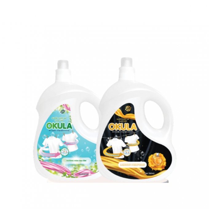 Nước giặt xả OKULA Hương Nước Hoa, dung tích 3.6KG, giặt sạch sâu, lưu hương lâu