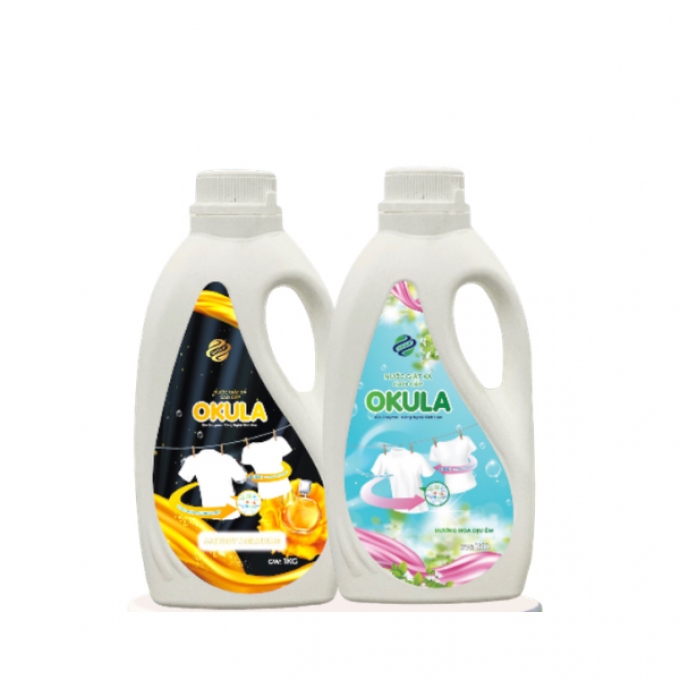 Nước giặt xả OKULA Hương Nước Hoa, khối lượng 1 KG, giặt sạch sâu, lưu hương lâu