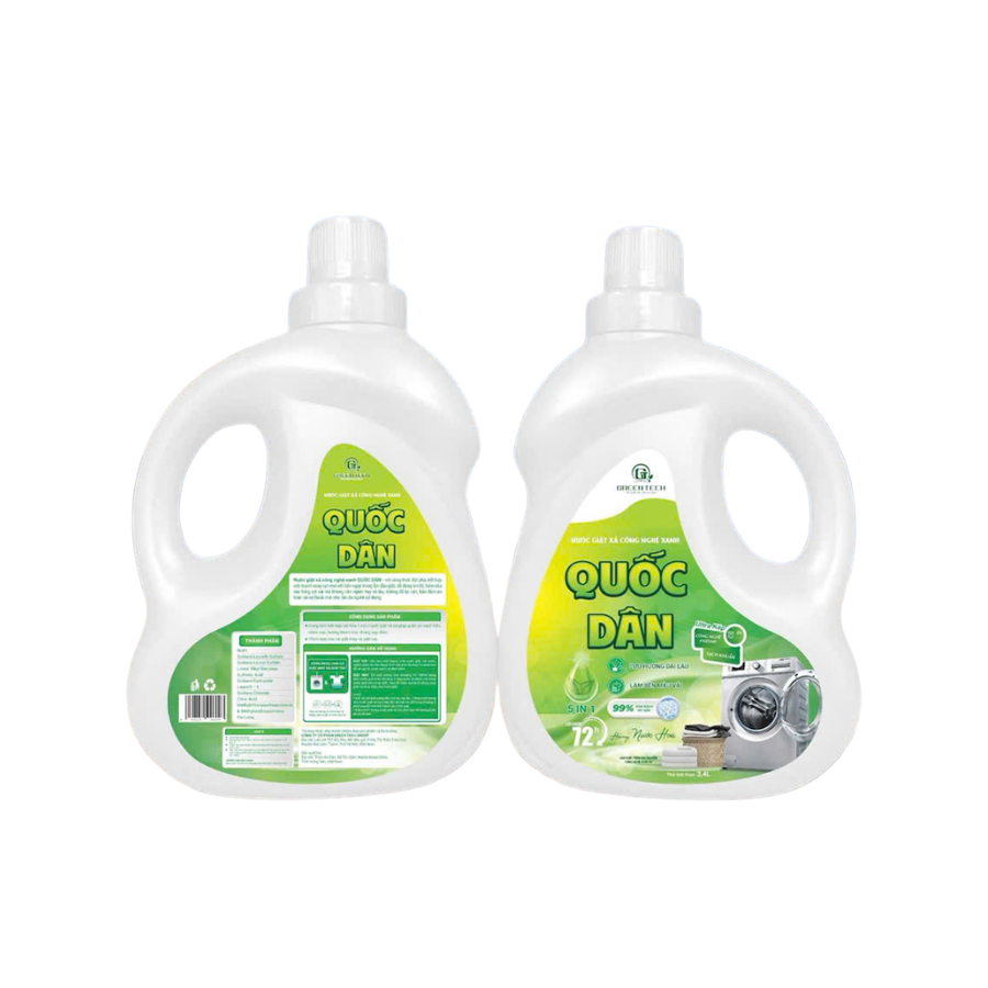 Nước Giặt Xả Quốc Dân 3.6KG – Đậm Đặc Giặt Sạch Sâu, Thơm Lâu, Mềm Vải, Dùng Cho Máy Giặt & Giặt Tay