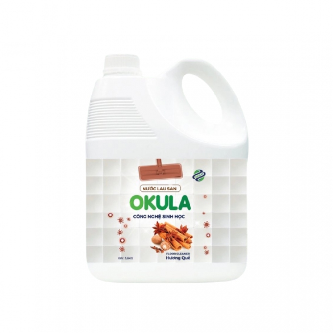 Nước lau sàn OKULA Hương Quế, dung tích 10 KG, lau sạch bụi bẩn, khử mùi hiệu quả
