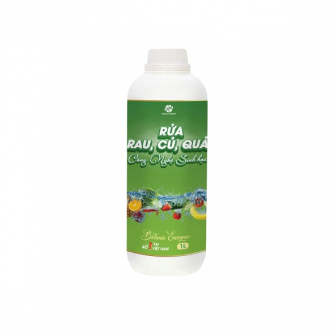 Nước rửa rau củ quả công nghệ sinh học OKULA, dung tích 1L, làm sạch an toàn, loại bỏ hóa chất