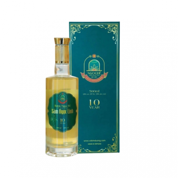 Rượu Ngọc Đế Sâm Ngọc Linh 10 Năm VKD – Bổ Khí Huyết, Tăng Cường Sức Khỏe, An Thần Ngủ Ngon, Món Quà Biếu Sang Trọng